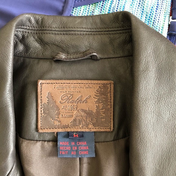 Ralph Lauren Leather Moto Jacket M - Picture 3 of 3